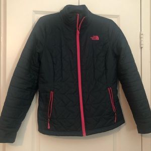North Face blue and pink women’s winter jacket